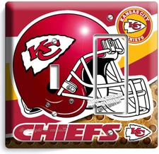 KANSAS CITY CHIEFS FOOTBALL TEAM LIGHT SWITCH OUTLET WALL PLATES MAN CAVE HD ART