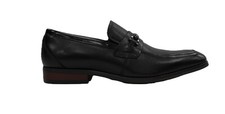 Men's Stacy Adams Kaylor Black Leather Loafers Dress Shoes 25572-001