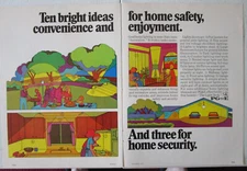 Vintage 1971 PG&E Pacific Gas & Electric Print Ad ~ Bright Ideas for Safety ART