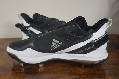 Adidas Icon 7 Boost Baseball Metal Cleats Black Silver 