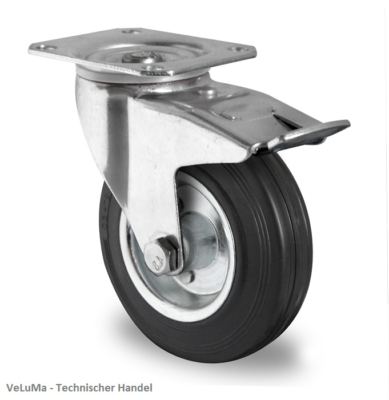 Blue Wheels Ruedas Transporte 80MM Rueda De Goma