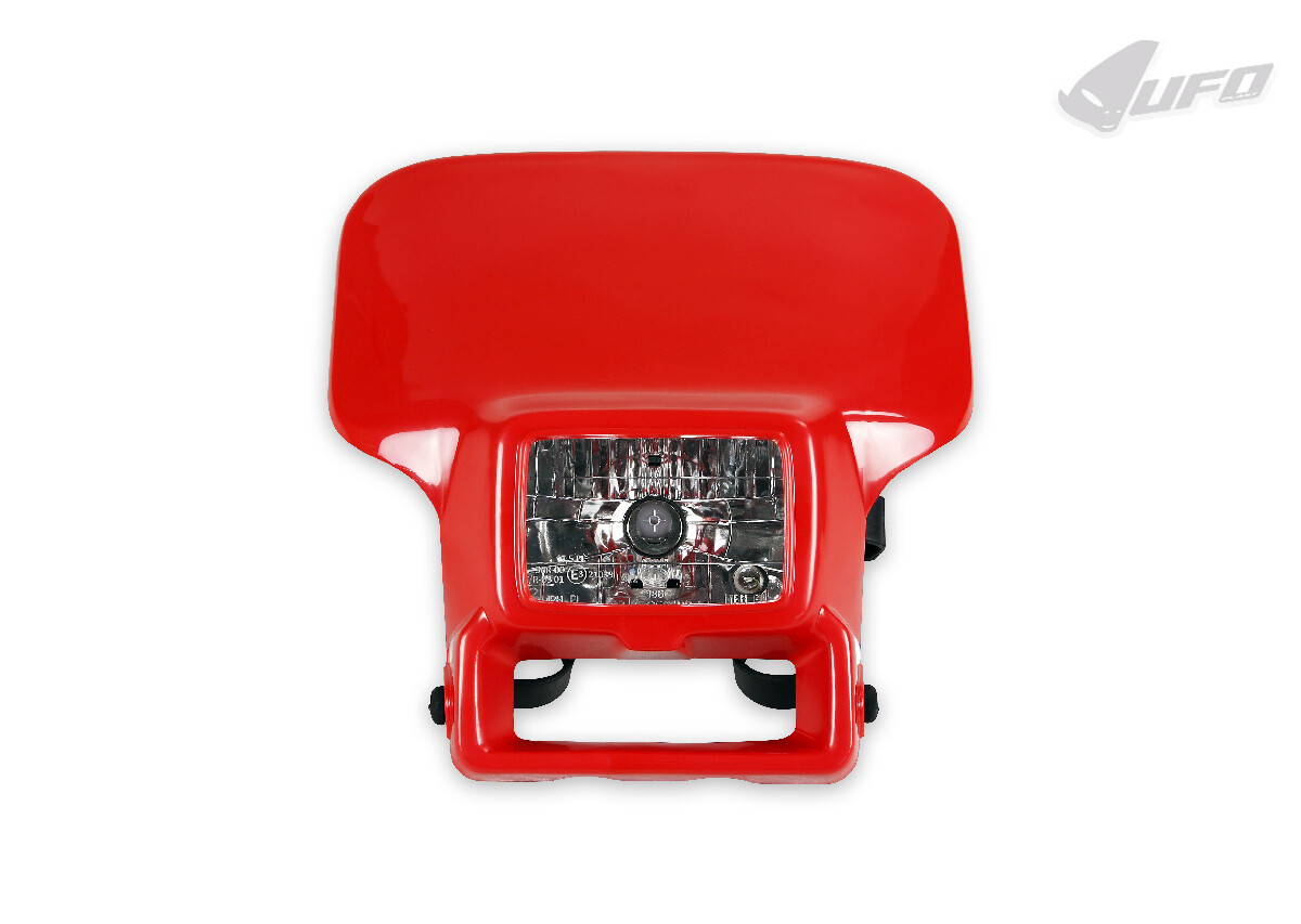 【未使用品】HONDA XR200R ライトカウル Headlight 12V 35W Ufo Plast For Honda Xr 400R 1996 > 2021 Red XR