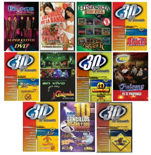 11 różnych płyt DVD z muzyką hiszpańską * NOWE * filmy Grupo Montez, Cardenales itp. - Zdjęcie 1 z 12