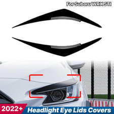2x For Subaru WRX STI VB 2022-2025 Black Front Headlight Eyebrow Lamp Trim Cover