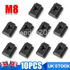 10pcs T-nut M8 Black T Slot Clamping nuts Milling Machine Nuts UK Stocks