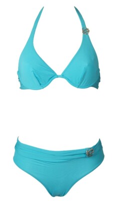 EMPORIO ARMANI Damen Bikini weiche Brüste mit verstellbarer Schnürung und Bügel Slip ma