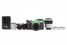 PENTAX Q10 Digital Camera Brown  Green  Double Lenses Set From JAPAN 2686