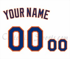 Baseball New York Mets Customized Number Kit for 2012-14 Home Alternate Uniform