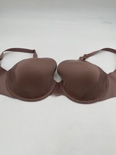 SOMA Size 34 DDD Burn Brown Vanishing 360 Perfect Coverage Lace Trim Underwire