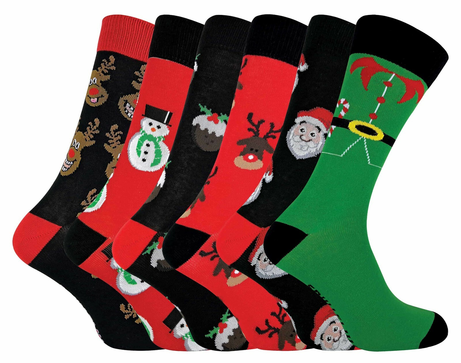 12 Pairs Mens, Ladies, Kids Novelty Christmas Socks Santa Gift Xmas