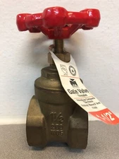 B & K ProLine Series 100-407NL Gate Valve, 1-1/2 in Connection, FPT, 200/125 psi
