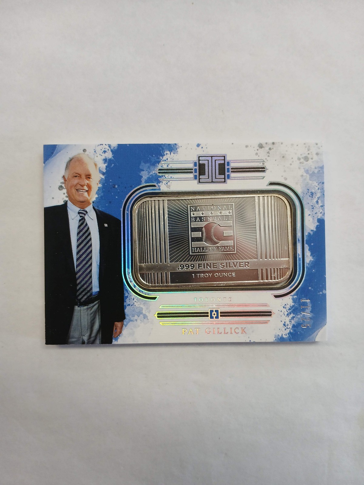 2025 Impeccable Pat Gillick Silver Bar #/25