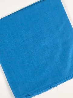 2 1/4 Yards Fabric Cotton Quilt Solid Blue 44" Wide Vintage Estate Find