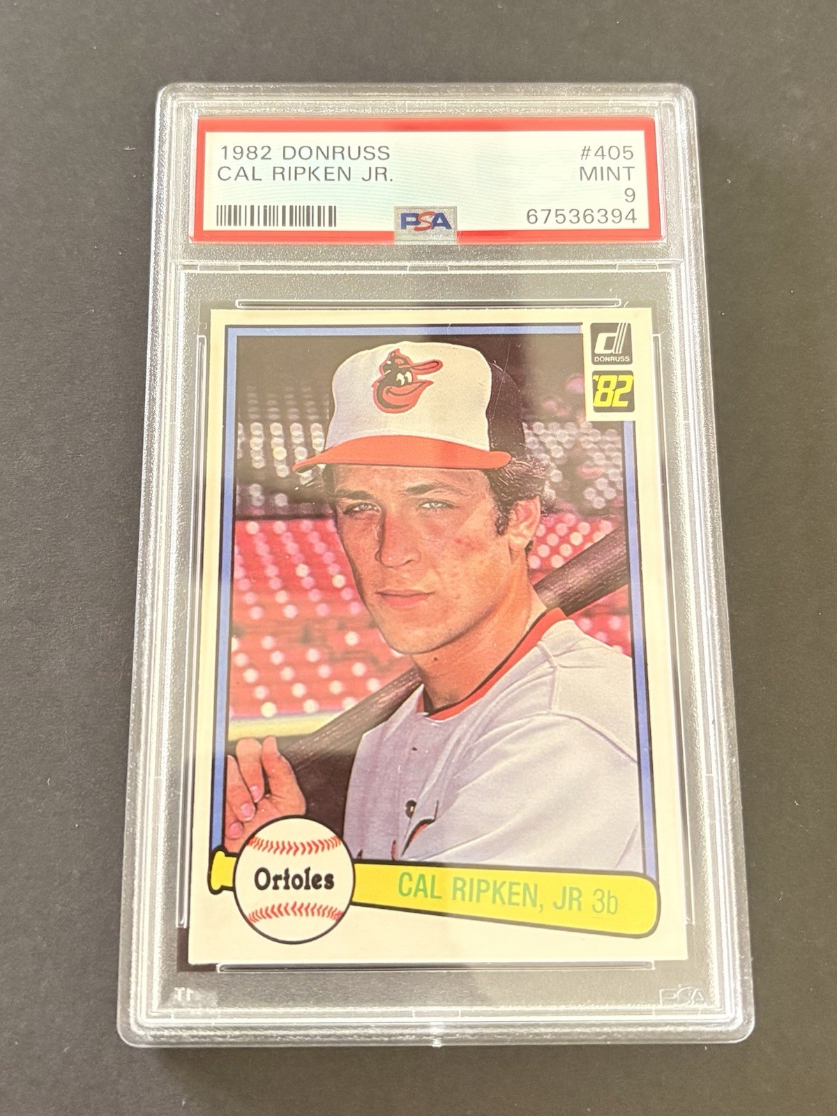 Donruss 1982 Cal Ripken Jr Rookie RC #405 Orioles PSA 9 Graded Card