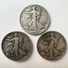 1945 Walking Liberty Half Dollars (3) 90% Silver Nice Detail Original Coins