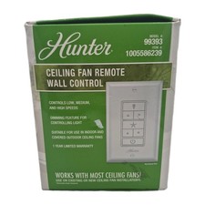 Hunter 99393 Ceiling Fan Remote Control Wall Kit with Receiver