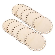 10 Pcs Hand-woven Basket Bottom Wooden Circle for Crochet Bag Shaper Pad