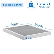 Box Spring 5" in Steel Mattress Bed Foundation Folding Full Size