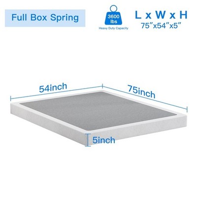 Box Spring 5'' in Steel Mattress Bed Foundation Folding Full  Size