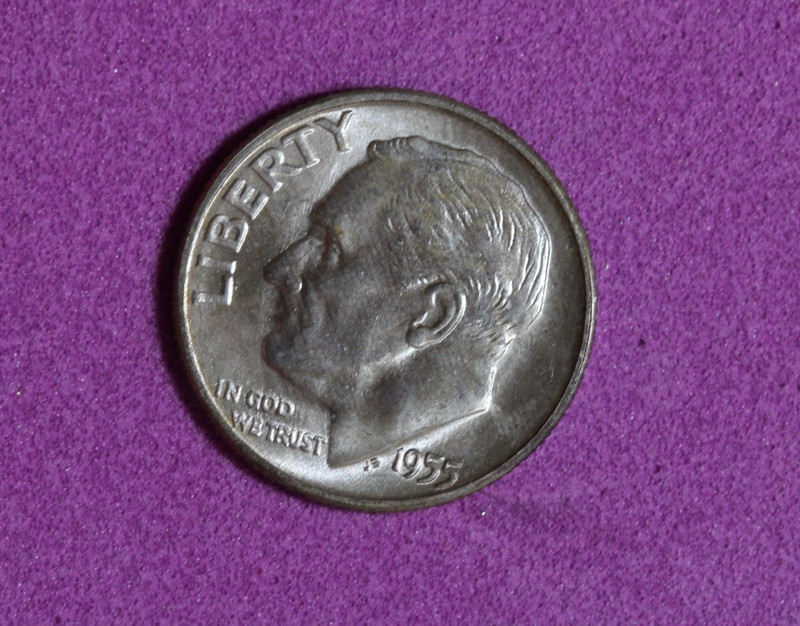 1955-S ROOSEVELT  ONE DIME #P34930