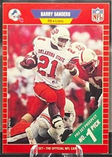 1989 Pro Set National Football League Barry Sanders #1 Draft Pick Oklahoma State