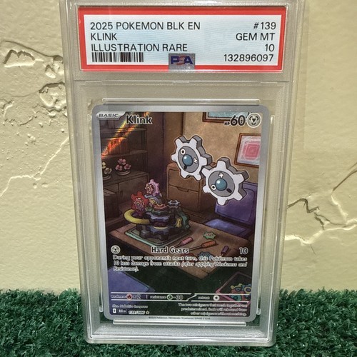 2025 Pokemon Black Bolt Klink #139/086 Illustration Rare IR PSA 10 GEM MINT