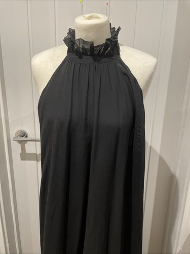 Allsaints Alaya Dress Midi Silk Size 16 Uk Black Chiffon All Saint BNWT RRP £399 - Picture 4 of 17