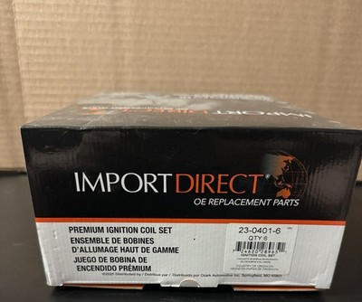 Ignition Coil Set Import Direct 23-0401-6 Brand New Sealed In Bags