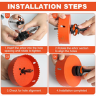 6 Inch Hole Saw for Recessed Lights,Hole Saw Kit with Dust Bowl, Drill Bit for W