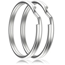 Key Rings - 316L Stainless Steel Keyrings - 10Pcs 1.25" (32mm) Round Split Ke...