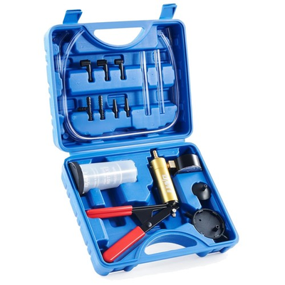 #ad 2 in 1 Vacuum Pump Brake Bleeder Kit with Pressure Gauge for Car and Bike Blue $31.99