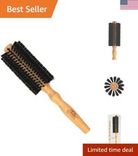Genuine Boar Bristle Hairbrush - Ergonomic Beechwood Handle for Vibrant Hair