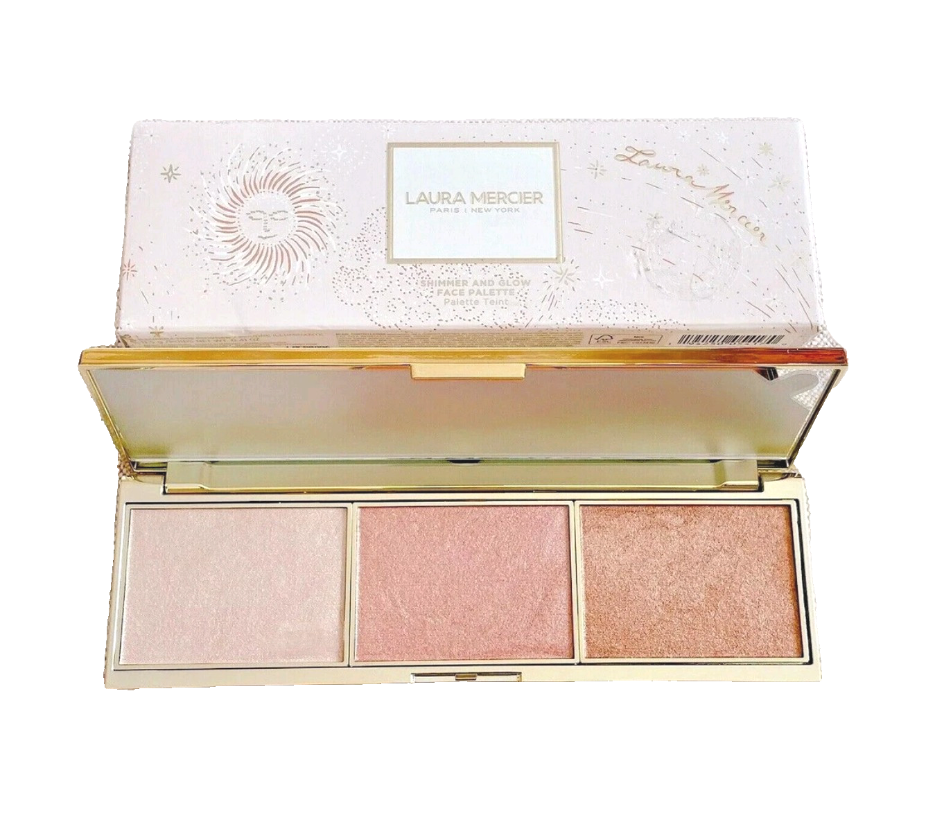 Laura Mercier Bronzer-Highlighter-Blush Face Palette Shimmer & Glow 3x 11.5g NEW