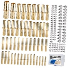 48PCS Brass Hose Barb Fitting,Barb Splicer Mender Hose 48pcs barb splicer