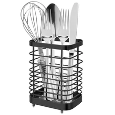 Utensil Holder, Stainless Steel Utensil Drying Rack for Kitchen Counter, Silv...
