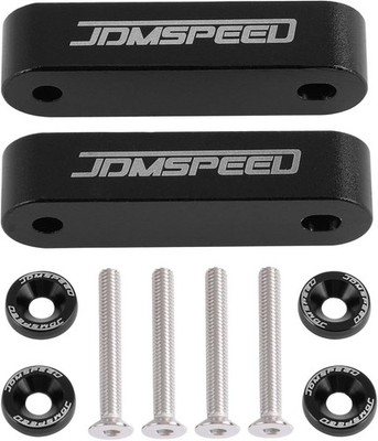 Anodized Black Hood Spacer Hood Riser 3/4'' Replacement For Civic CRX Del BLACK
