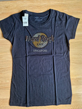 HRC Hard Rock Cafe Singapore Black Tee Gold L...