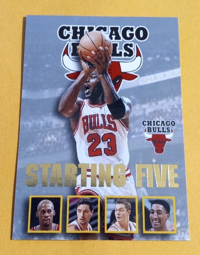 1996-97 NBA Hoops Starting Five Michael Jordan Insert Card #4 - Chicago Bulls