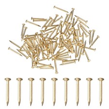 100x nails 1.2x12mm brass for hardware