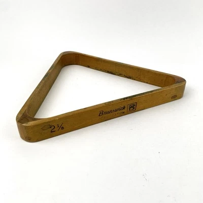 Vintage Brunswick Corporation Wooden 2 1/8” Billiard Table Triangle Rack - Image 1 of 4