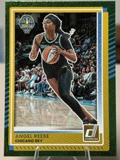 2025 Donruss WNBA Angel Reese #71 Green Shimmer Parallel Chicago Sky