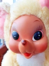 Vintage Rushton Mouse Rubber Face Plush Kitsch