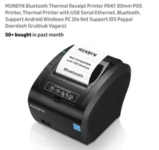 MUNBYN Thermal Receipt Printer ITPP047P New Open Box