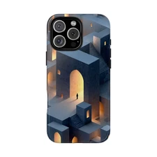 For iPhone, Samsung, Pixel | Phone Ink Case - Tessellation Cubic Pathways