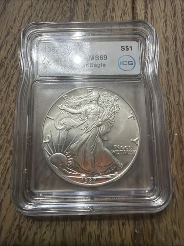 1987 American Silver Eagle Ms69