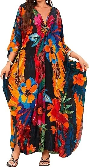 old fashioned moo moo dress Pull-Over Muu-Muu Nightgown - 2X