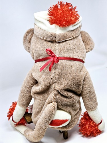Daphne handgefertigte Socke Affe Golf Kopfbedeckung oder Handpuppe 14” x 8” sehr guter Zustand - Bild 3 von 10