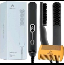 EDC - Premium Beard Straightener Brush - Professional Heated Straightening Comb