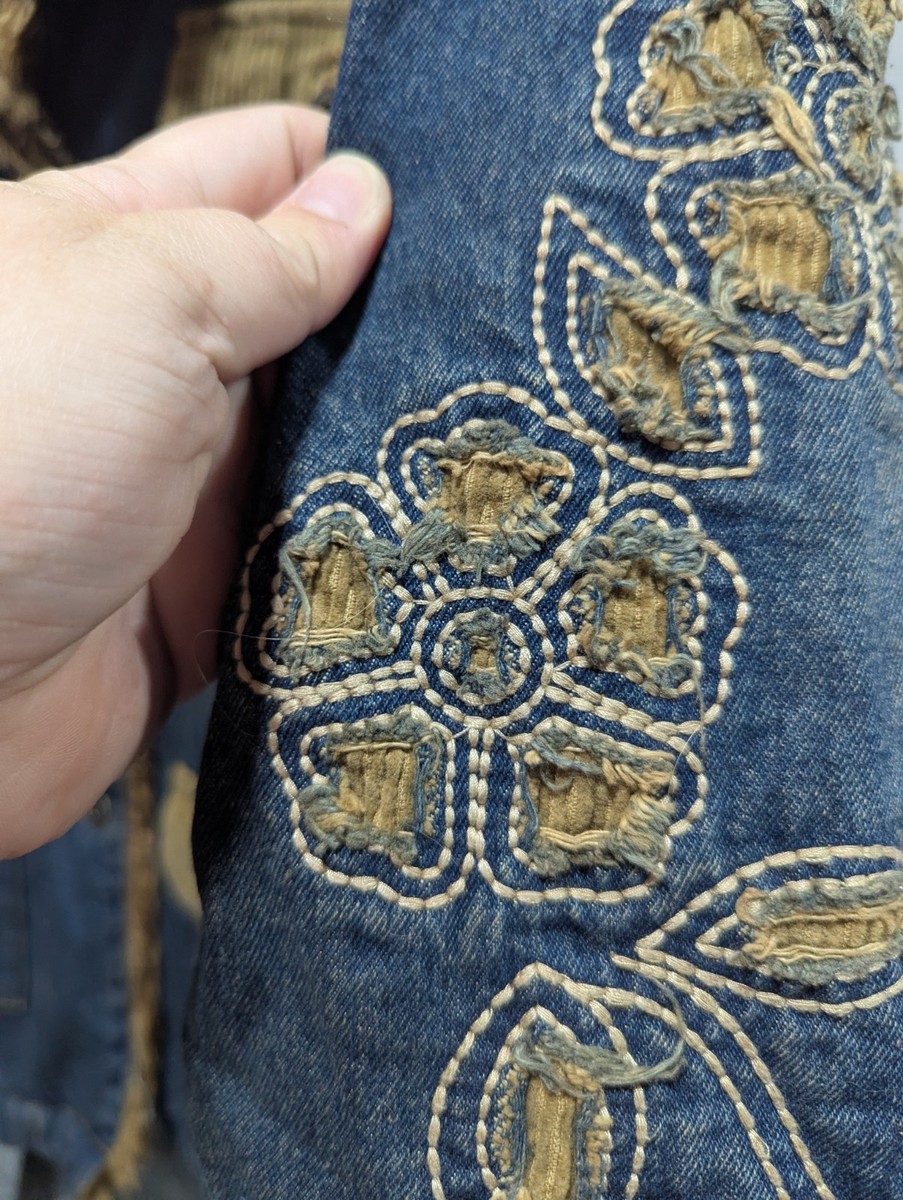 Steve Madden ラインストーン装飾 デニム ジャケット VENICE Vintage Steve Madden Long Island City ladies medium jean