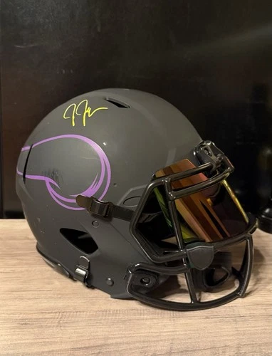 Justin Jefferson  Signed Vikings Full Size Authentic ECLIPSE  Helmet